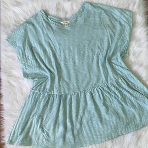 Terra & Sky Mint Green and White Baby Doll Top